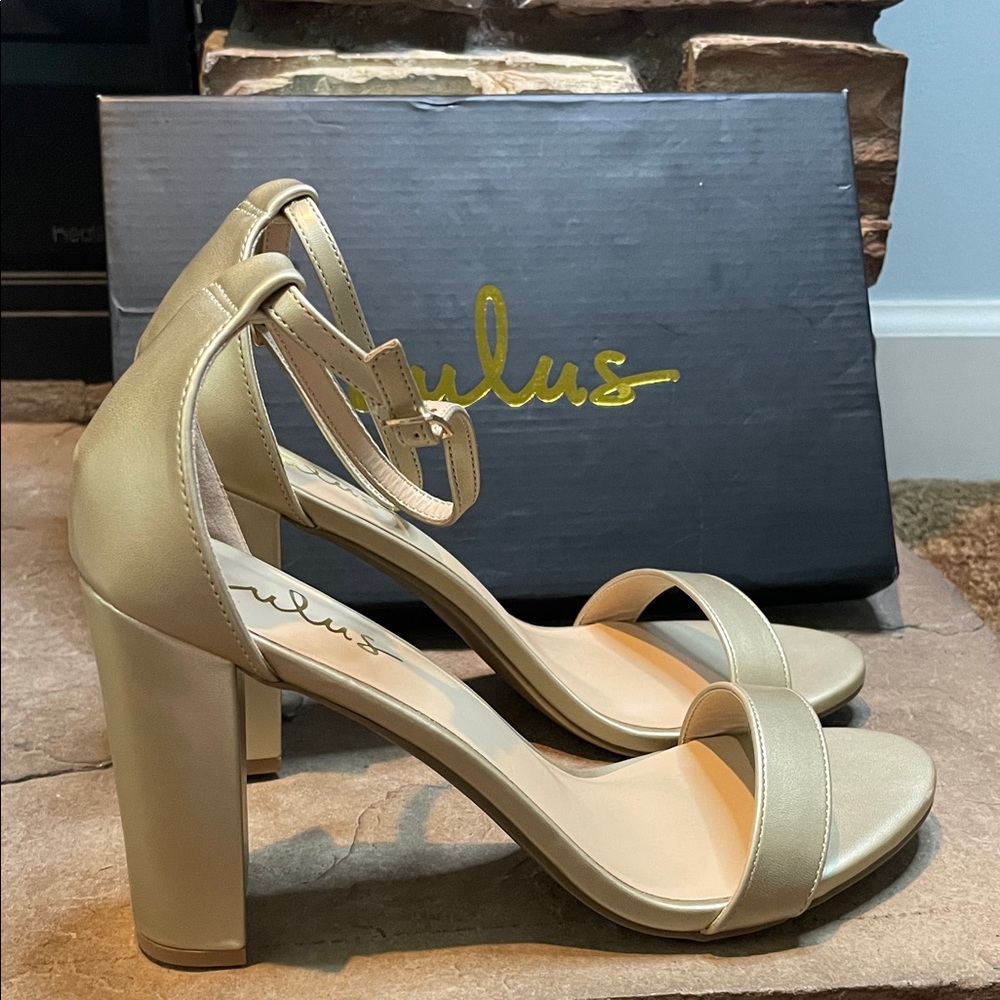 Lulu's Gold Heels